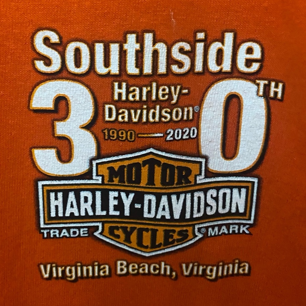 HARLEY-DAVIDSON NWT Men’s 2XL Orange T-Shirt. Virginia Beach! Nice!